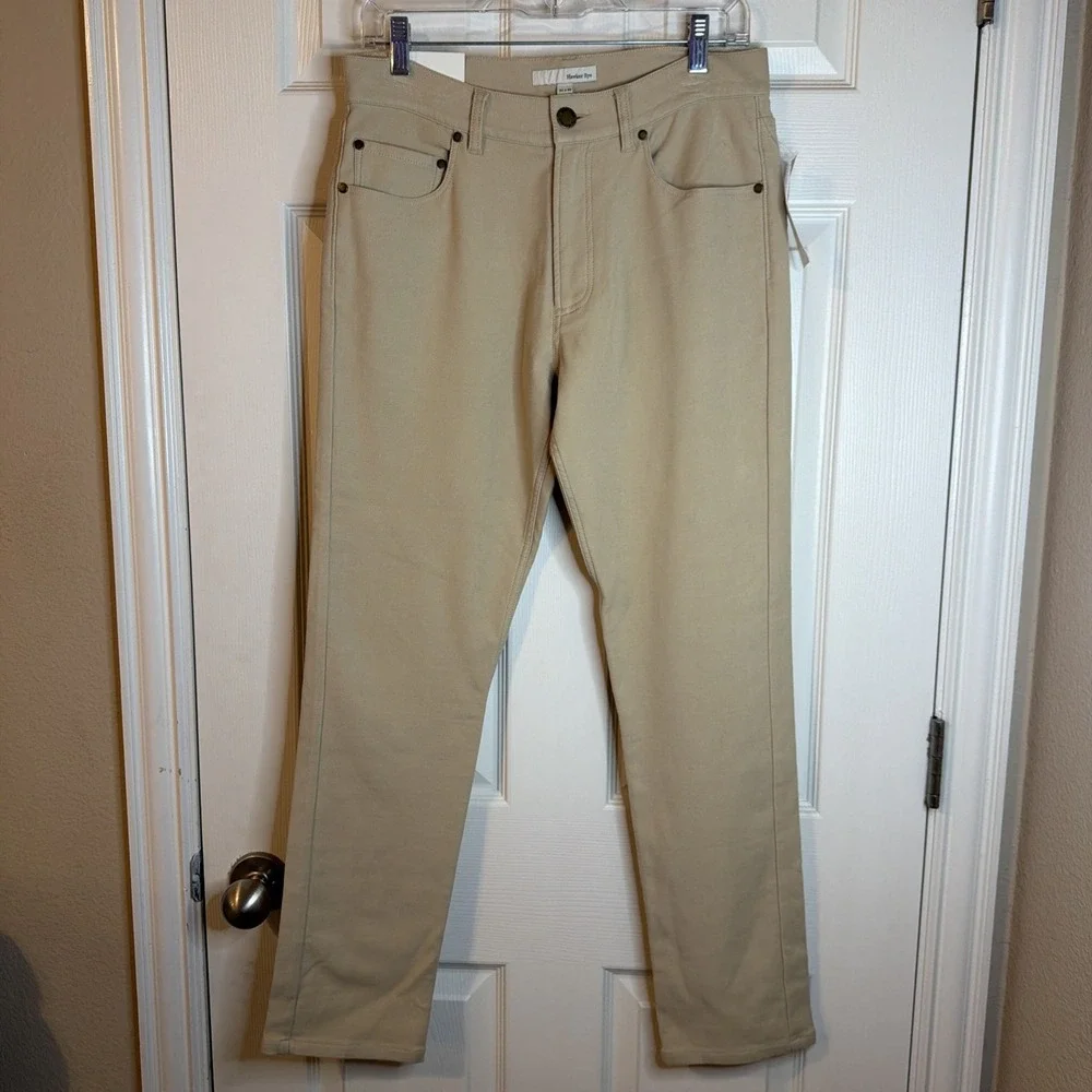 NWT Hawker Rye Jeans Mens 31 x 30 Tan Slim Fit Stretch Straight Twill Chino